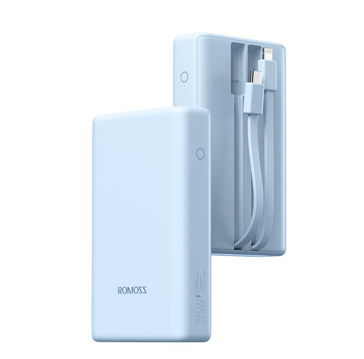 【充電寶】羅馬仕-充電寶快充自帶線超薄小巧便攜移動電源